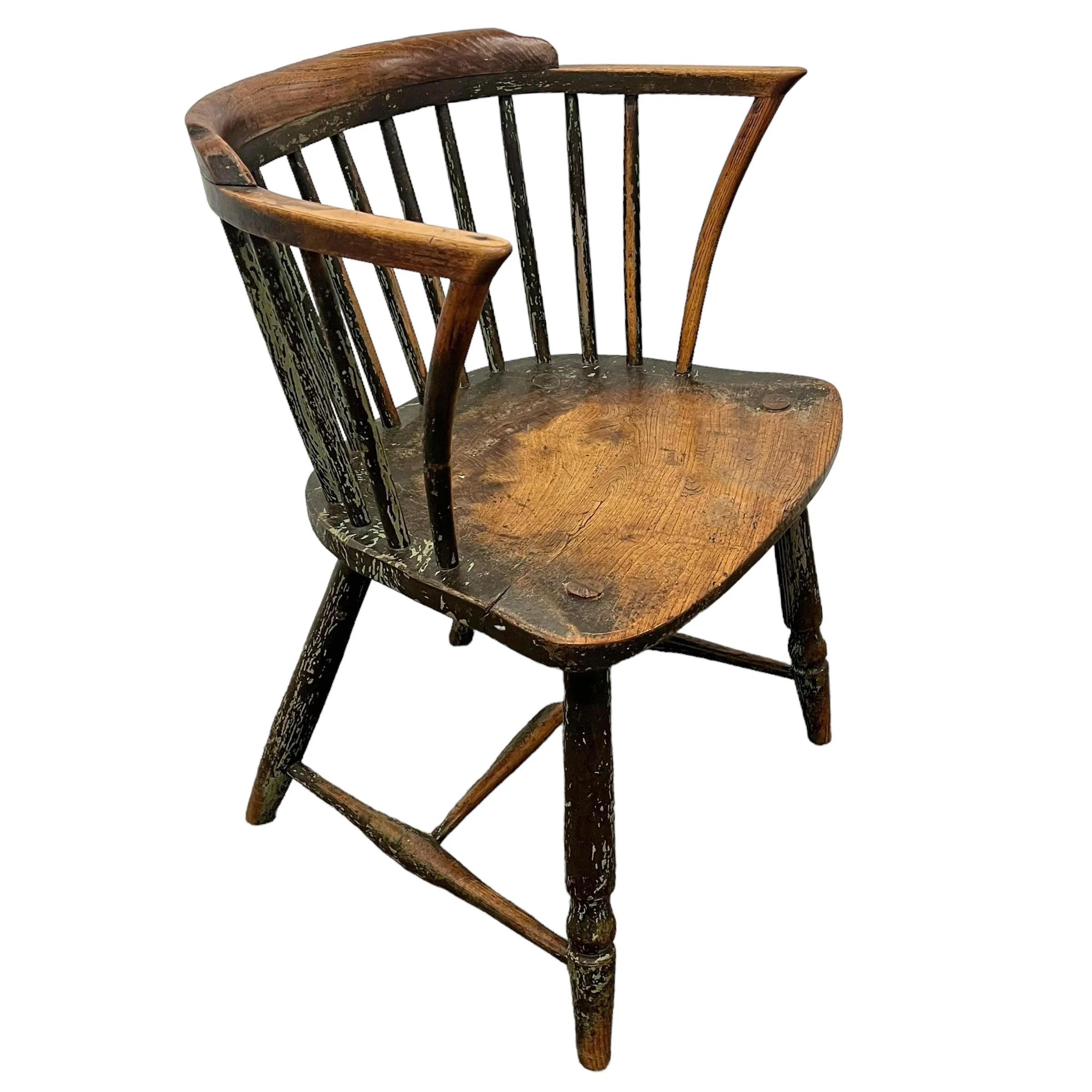 家具 Vintage Windsor chair 55919EC: Windsor Style High Fan Back Bench Made Armchair | eBay
